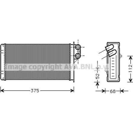 Warmtewisselaar, interieur verwarming HIGHWAY AUTOMOTIVE RE6014