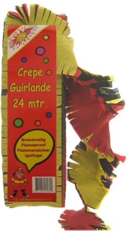 Wefiesta Slinger 2400 Cm Crêpepapier Rood/geel/zwart