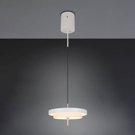 Trio Lighting LED hanglamp Keaton, lichtgrijs, Ø 40 cm, metaal, CCT