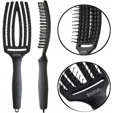Olivia Garden Fingerbrush Care Iconic Double Zwart Medium