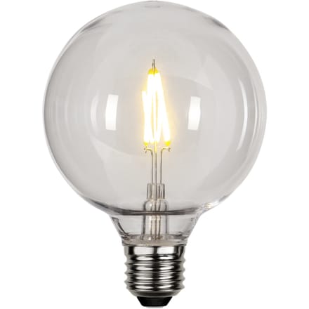 Prikkabel - G95 bol - E27 - 1W - Extra Warm Wit - 2700K - Filament - Helder