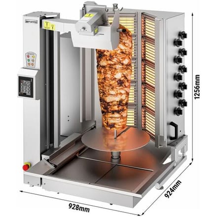 GGM Gastro Gas Dönerroboter mit Schneidsystem - V-Form - 10 Brenner - max. 150 kg