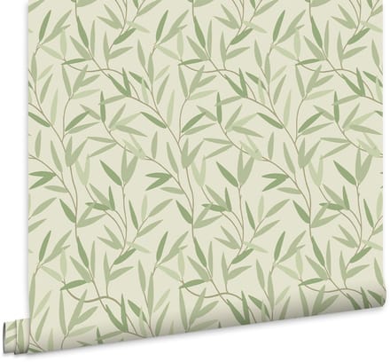 Laura Ashley Willow Leaf Behang - Planten - 10mx52cm - Groen