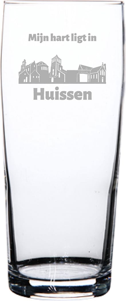 Gegraveerde bierfluitje 19cl Huissen