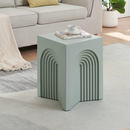 Bijzettafel Elverumn mdf 45x35x35 cm groen mat [en.casa]