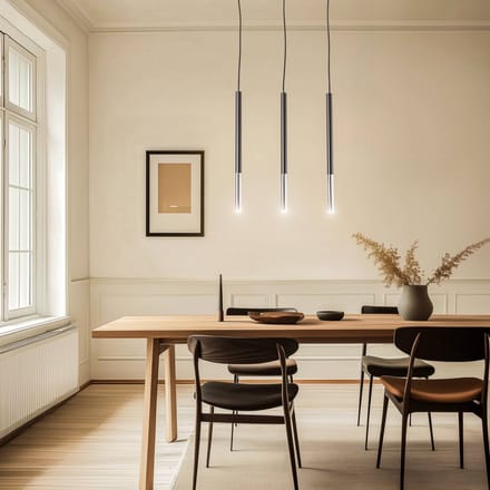 Euluna Thalassa hanglamp 3-lamps G9 zwart/chroom lang