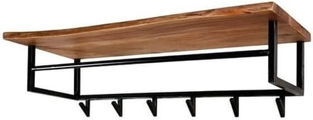 Kapstok Edge 6 Haken Boomstam Hoedenplank 100cm