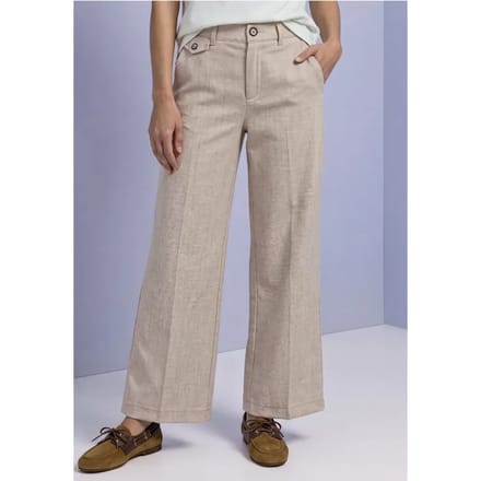 Broek met Straight Leg pijpen in gemêleerde look