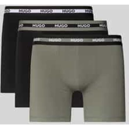 slim fit trunks van katoenmix in set van 3 model 'PLANET'