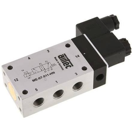 5/2 G1/4'' (G1/8'') Magneetventiel Extern 24V DC -0.95-10bar/-13.2-140psi Airtec