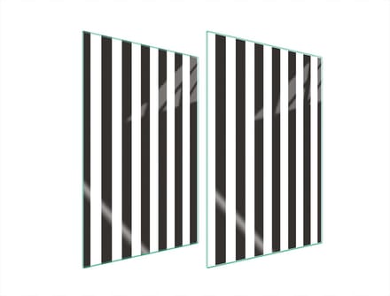 TMK ArtDeko - Snijplank van Gehard Glas - 35x52 cm - Strepen
