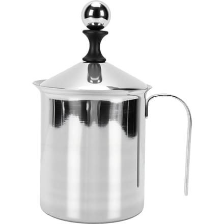 Roestvrij Staal Melkschuimer 800ml Dubbel Gaas Handmatige Schuimer voor Koffie Latte Cappuccino Warme Chocolade white