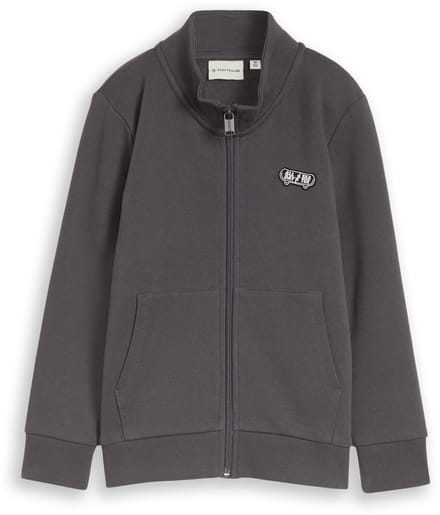 Tom Tailor - College sweatshirt met opstaande kraag - Maat 92/98 - dark urban grey