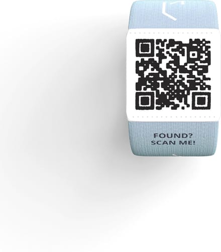 Kind tracker (x2) - Slimme elastische polsband - Blauw - SOS band - QR code - 3 t/m 6 jaar - 160mm