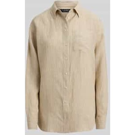 relaxed fit blouse met lange mouwen van puur linnen