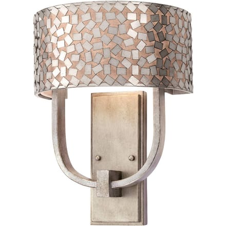 QUOIZEL Wandlamp Confetti in zilver antiek