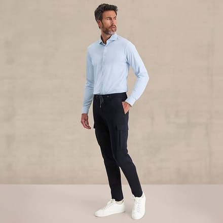 Blue Industry Overhemd Lounge jersey shirt BLUE (2191.22 - BLUE)