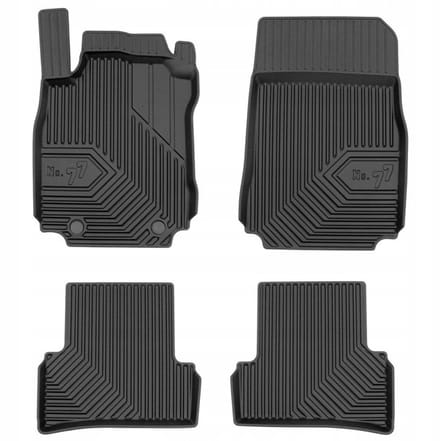 Frogum - No.77 - Automatten 3D - Geschikt voor RENAULT MODUS (2004-2012) - 4-delig - TPE Rubber - Zwart