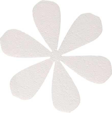Piepschuim vormen bloemen - 15 x 1 cm - Hobby knutselen - zelf decoreren - wit
