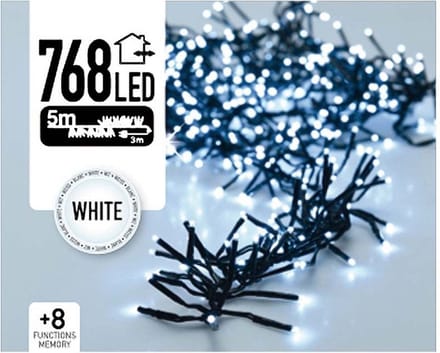 Clusterverlichting - 768 LED - 5.5 meter - wit