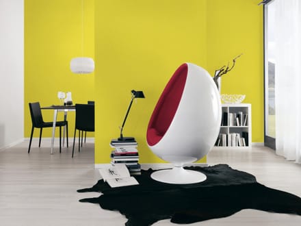 Geel groen behang vinyl