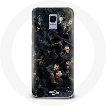 Hoesje - Vikings - Samsung Galaxy A8 2018 - Flexibel - Zwart - Bescherming