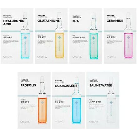 Masque en feuille MISSHA Mascure 28 ml * 7 types [set] white