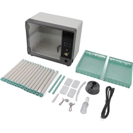 Eierbroedmachine voor 24 eieren uitkomen Automatisch eieren keren Temperatuurregeling Vochtigheidsmonitoring gray