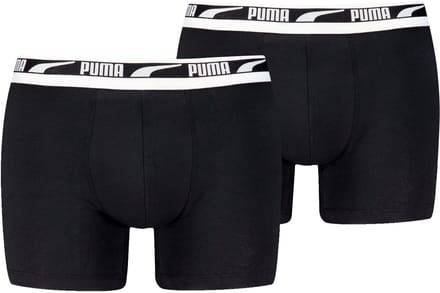 Puma - Men Multi Logo Boxer - 2-pack - 701226392 - 001 Black / Black