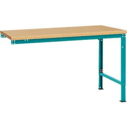 Manuflex aanbouwtafel UNIVERSAL Speciaal, tafelblad multiplex, 1500 x 1000, waterblauw