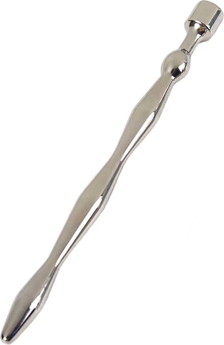 Brede Penisplug Gebogen RVS - Urethrale - 10MM - Penis Plug