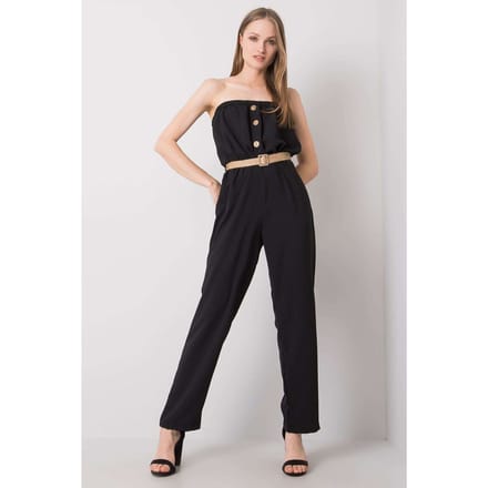 Sienna Bandeau Jumpsuit - Schwarz / S