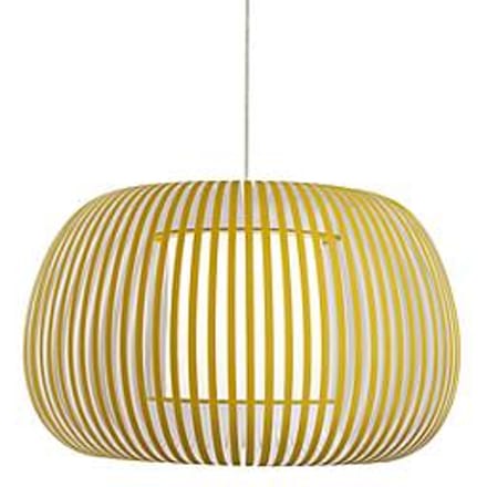ESTENO plafondlamp, Ø 600 mm, geel, textiel/PVC, E27, meet by Paperflow