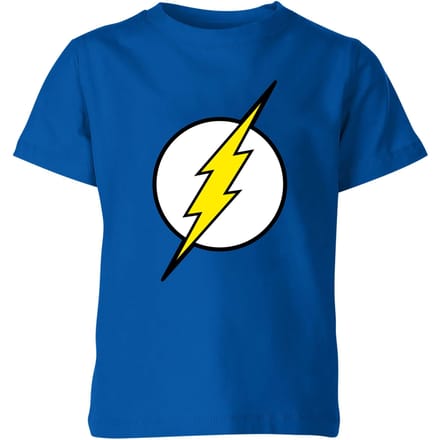 Justice League Flash Logo Kids' T-Shirt - Blue - 98/104 (3-4 jaar)