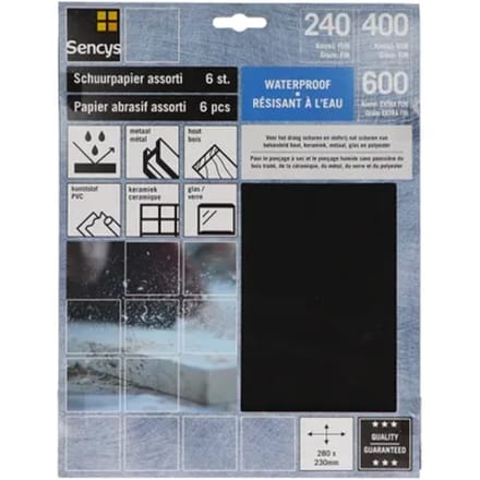 Sencys Schuurvel Wet&dry Mix P240/400/600 6st