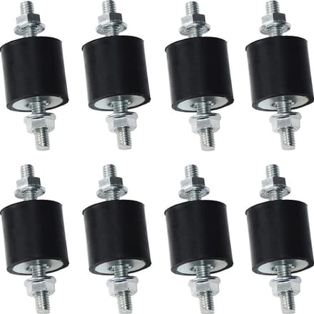 8 Rubber Mounts 25 x 25mm - Trillingsisolatoren voor Schokdemping