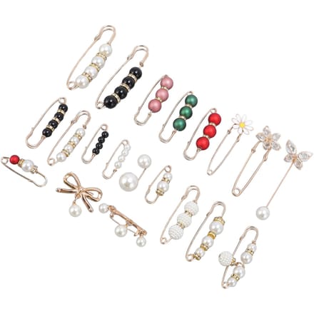 20 Stuks Broek Taille Clips Mode Parel Broche Kleding Aanspanner Veiligheidsspelden voor Kragen Hoeden Tassen Truien white