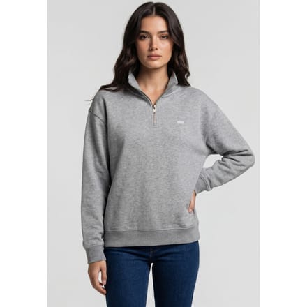 Levi's Everyday 1/4 Zip Mid Heather Grey Taglia: XS | Maglie a manica lunga Outlet | Donna | Grigio