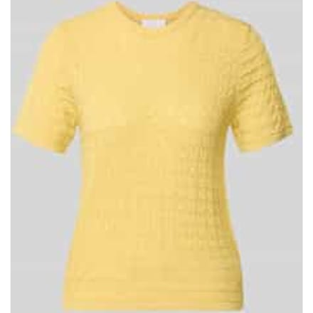 Gebreid shirt van viscosemix met ronde hals