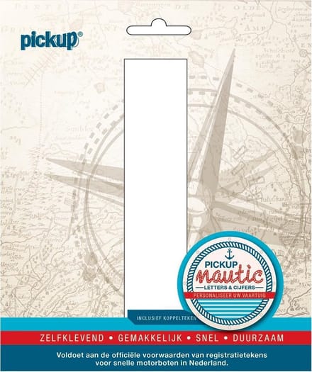 Pickup Nautic plakletter 150mm wit I