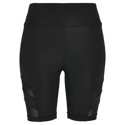 Urban Classics - High Waist Tech Mesh Korte cycle broek - 5XL - Zwart