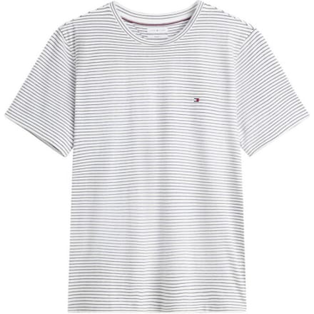 Tommy Hilfiger Ess Seasonal Regular Fit Tee Ecru/desert Sky Stripe Größe: M | Basic T-Shirts Outlet | Herren | Braun