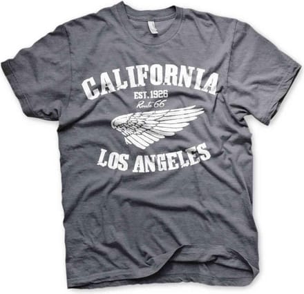 Route 66 Heren Tshirt -S- California Grijs