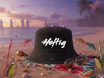 Heftig Bucket Hat | Black | Maat XL