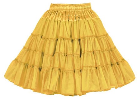 Petticoat/Onderrok/Tutu Deluxe 3-lagig - Geel - One Size