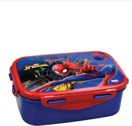 Spiderman - Marvel - Blue Brooddoos - Lunchbox - Snackbox - Sandwich box. Afm: 17 cm x 12 cm x 7 cm.