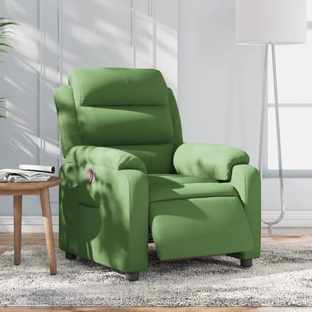 vidaXL - Fauteuil - elektrisch - verstelbaar - fluweel - lichtgroen