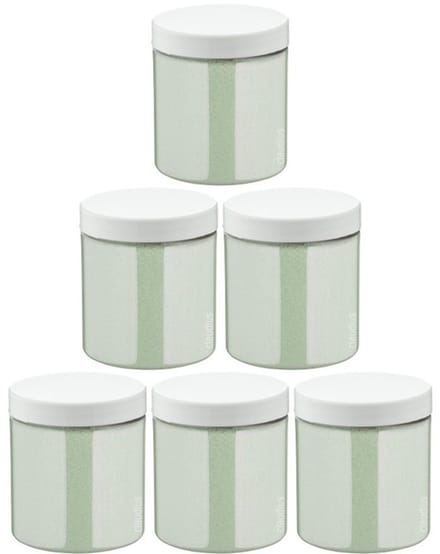 Scrubzout Dennen - 300 gram - Pot met witte deksel - set van 6 stuks - Hydraterende Lichaamsscrub