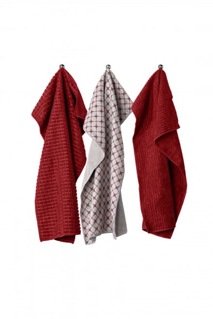 Tiseco - Keukenhanddoek ESSENTIALS - Microvezel - Ultra-absorberend - Sneldrogend - 40x60 cm, rood