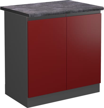 Vicco R-Line Wastafelkast – 80 cm, WB Antraciet Rood